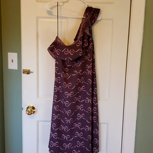 Size 14  Banana Republic purple ribbon dress